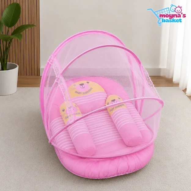 Baby Nest Bed with Mosquito Net & Pillow Set thumbnail 3