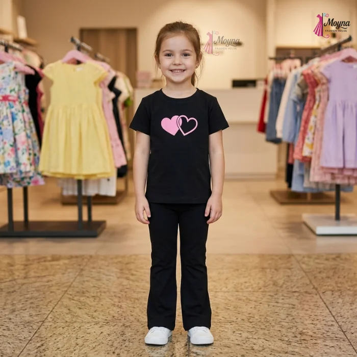 Black Heart Tee & Pants Set