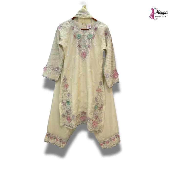 Floral Embroidered Kameez Set