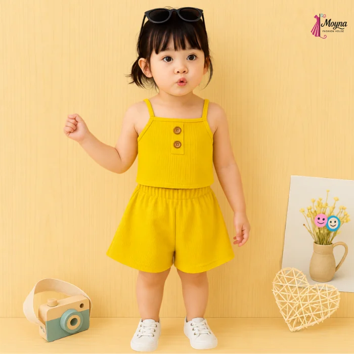 Sleeveless Button Top & Shorts Set thumbnail 2